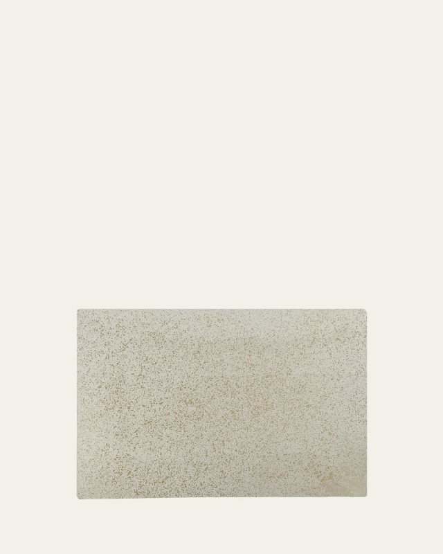 Hype White with Gold Splatter Placemat, 14" x 19"